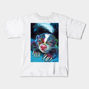 Colorful Skunk Design Kids T-Shirt